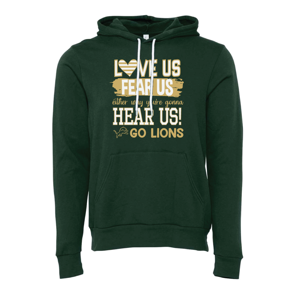 Love Us, Fear Us Cheer Hoodie