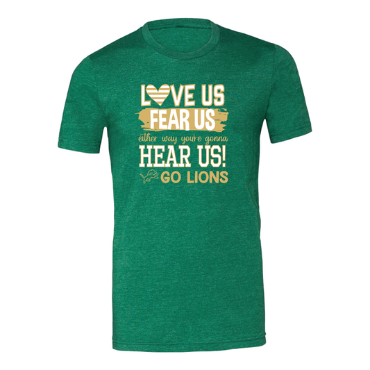 Love Us, Fear Us Cheer T-Shirt